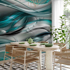 Green Abstract Tunnel Wall Mural