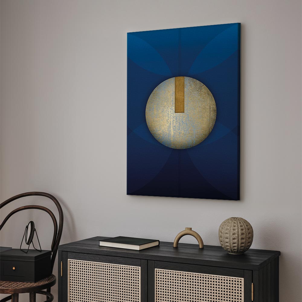 Classic Blue Geometric Abstraction Canvas Print