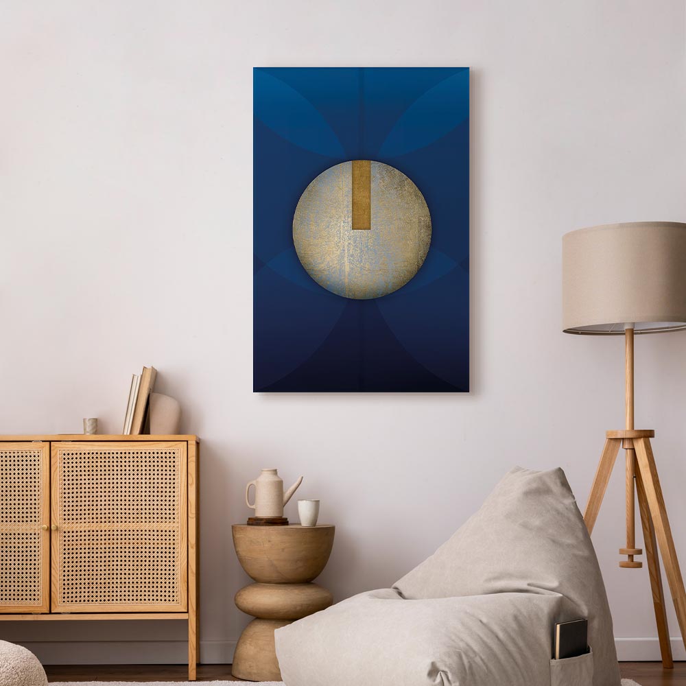 Classic Blue Geometric Abstraction Canvas Print