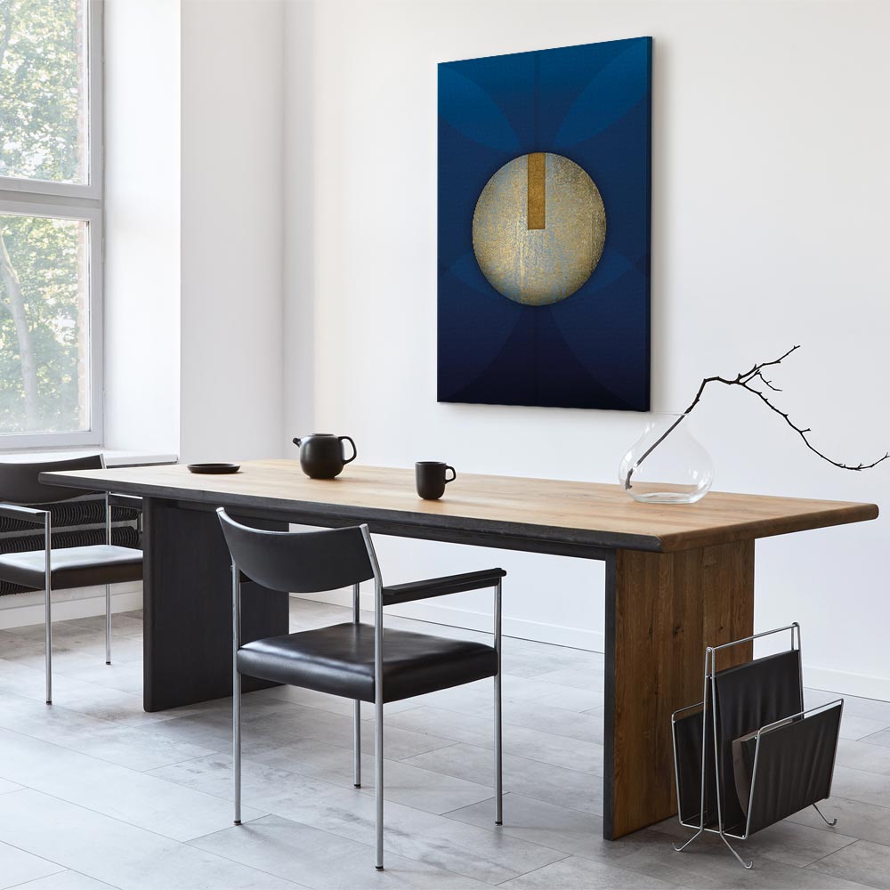 Classic Blue Geometric Abstraction Canvas Print