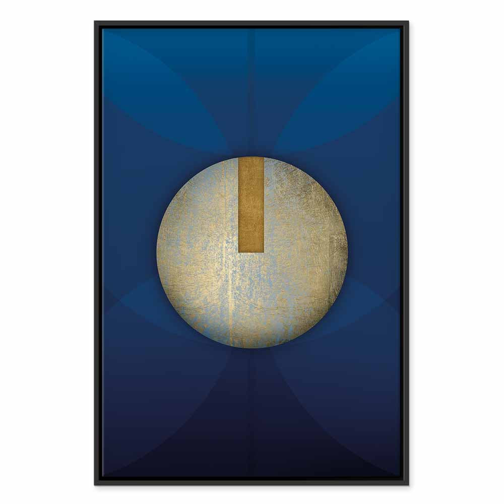Classic Blue Geometric Abstraction Canvas Print