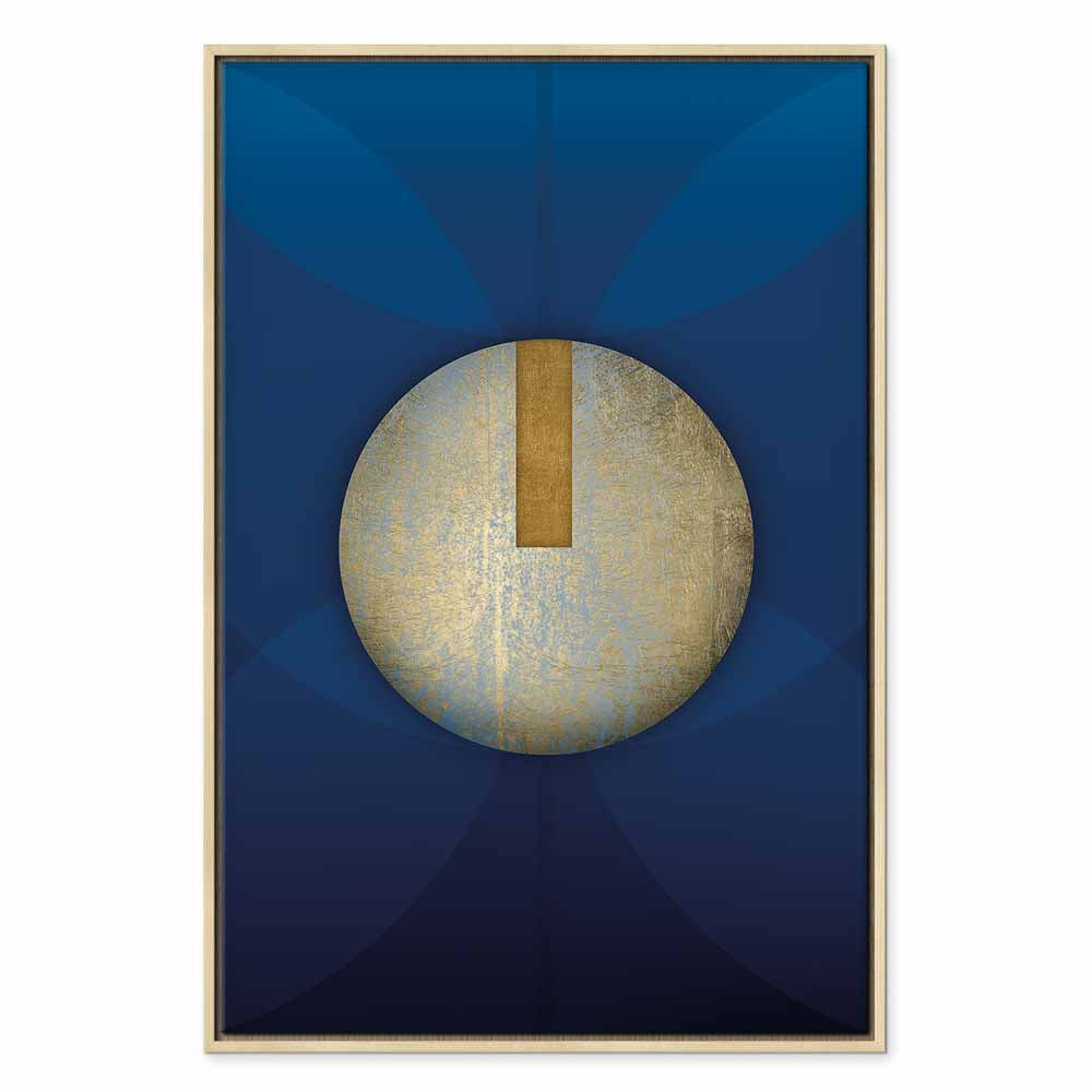 Classic Blue Geometric Abstraction Canvas Print