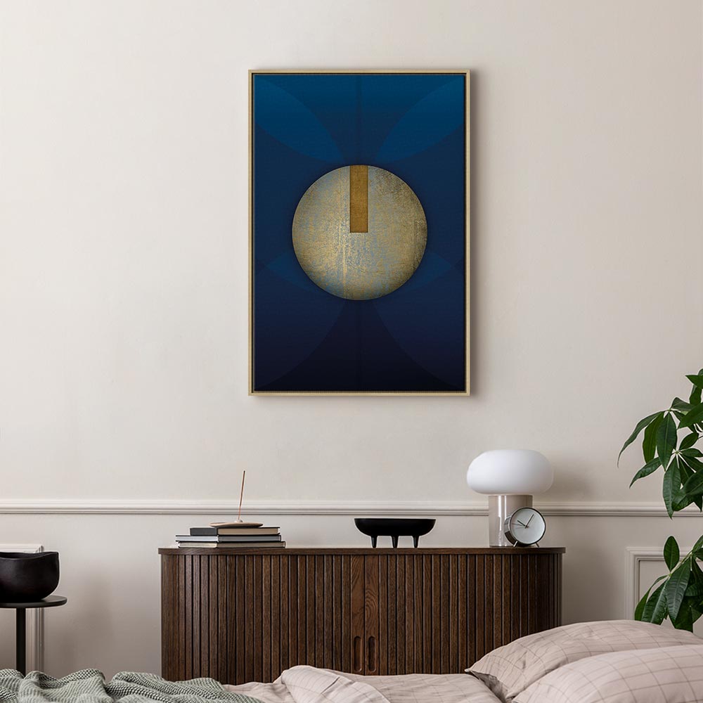 Classic Blue Geometric Abstraction Canvas Print