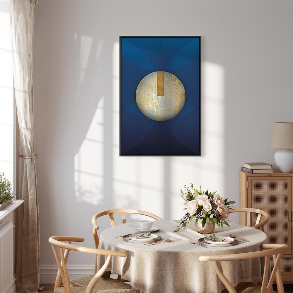 Classic Blue Geometric Abstraction Canvas Print