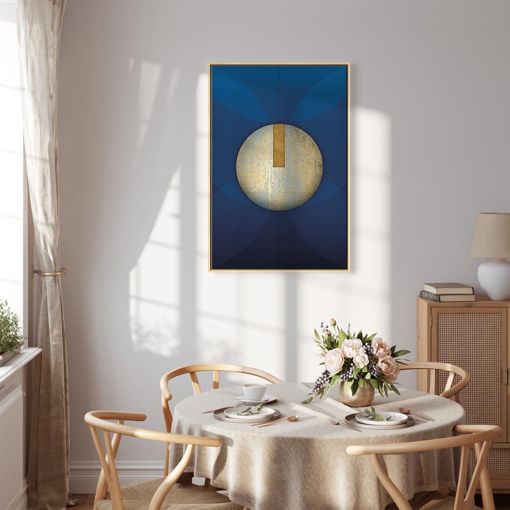 Classic Blue Geometric Abstraction Canvas Print