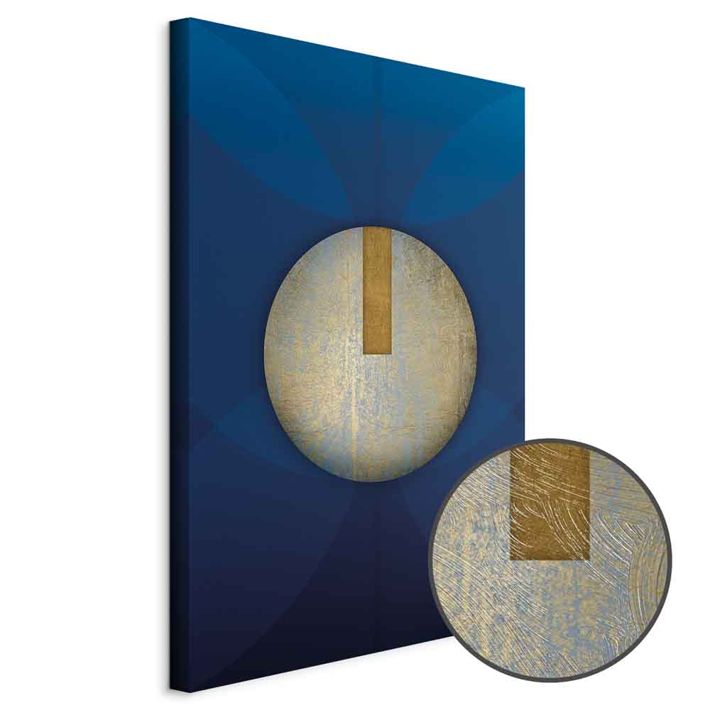 Classic Blue Geometric Abstraction Canvas Print