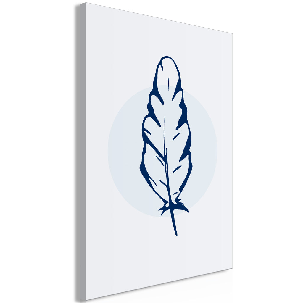 Blue Feather Canvas Print Abstract Home Decor
