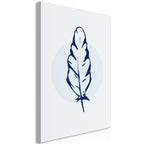 Blue Feather Canvas Print Abstract Home Decor