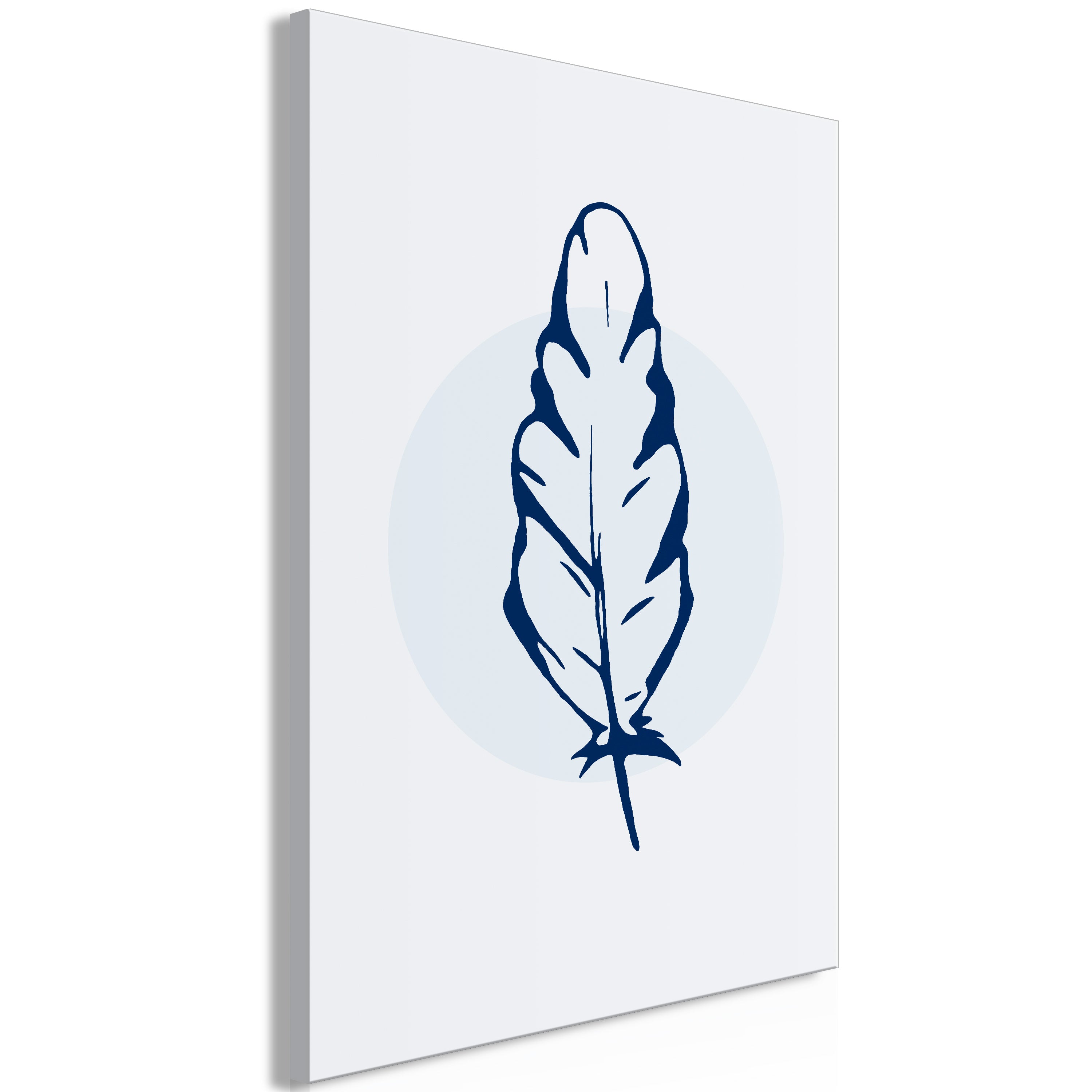 Blue Feather Canvas Print Abstract Home Decor