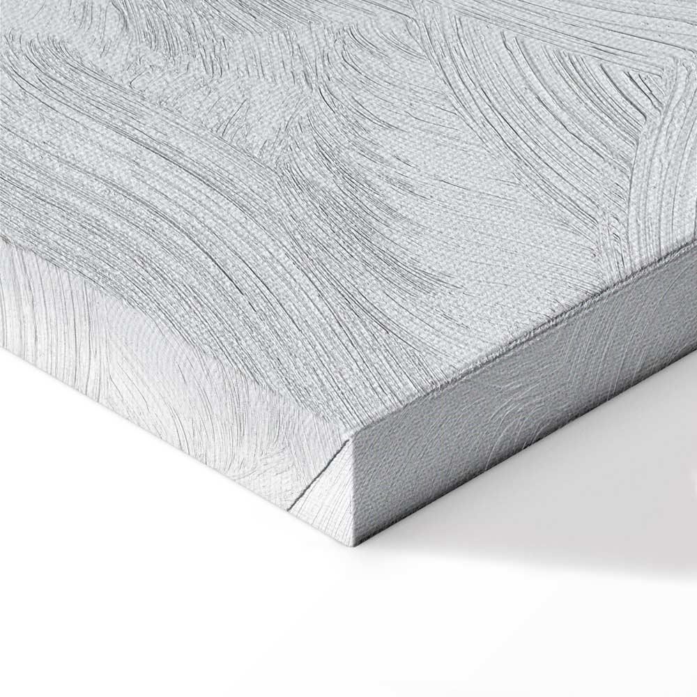 Blue Feather Abstract Vertical Canvas Print