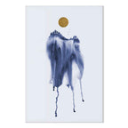 Blue Watercolor Forest Abstract Canvas Print