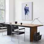 Blue Watercolor Forest Abstract Canvas Print