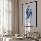 Blue Watercolor Forest Abstract Canvas Print