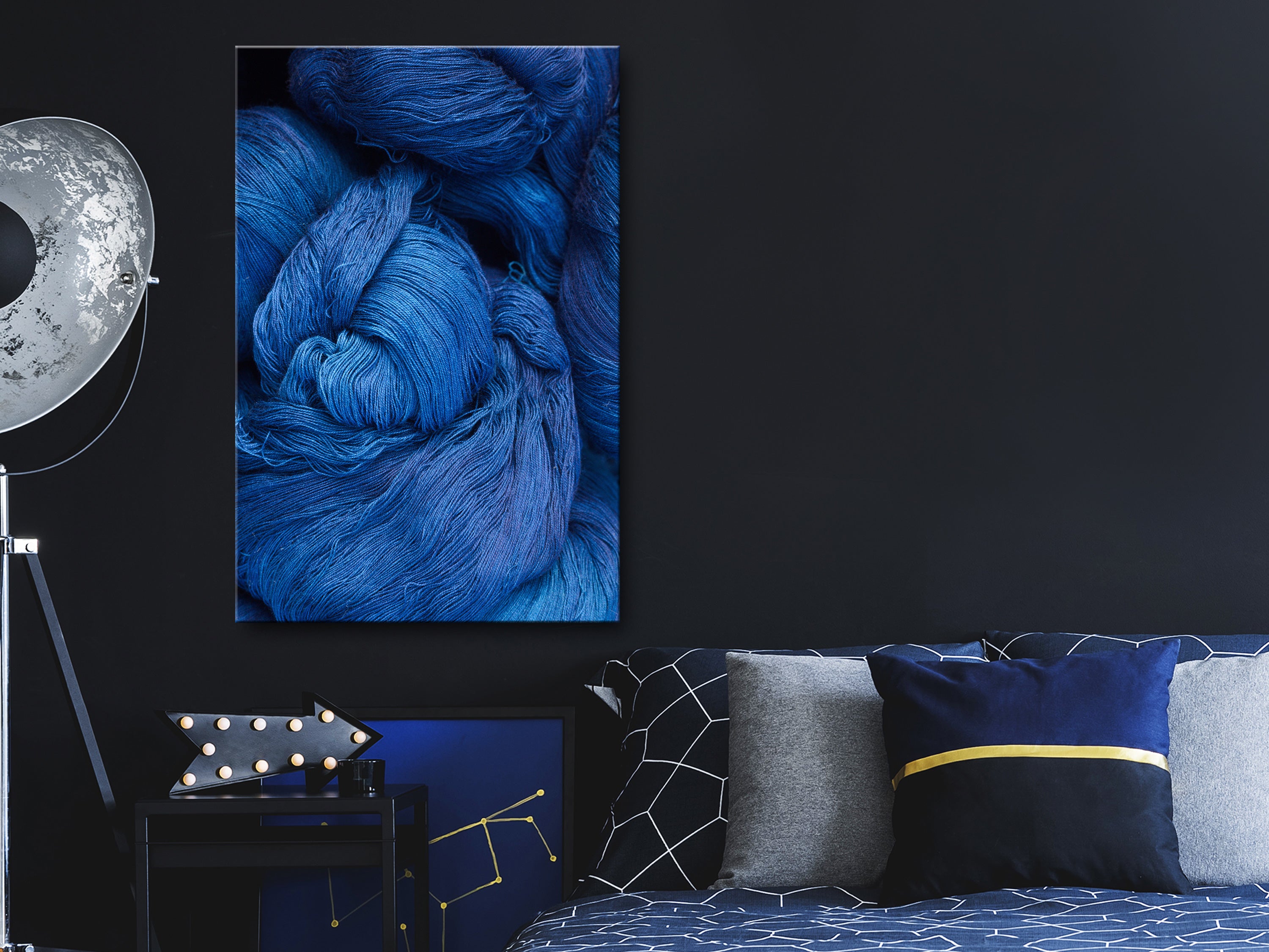 Stylish Blue Worsted Canvas Print
