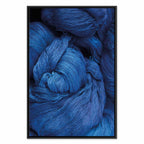 Blue Worsted Abstract Pattern Canvas Print