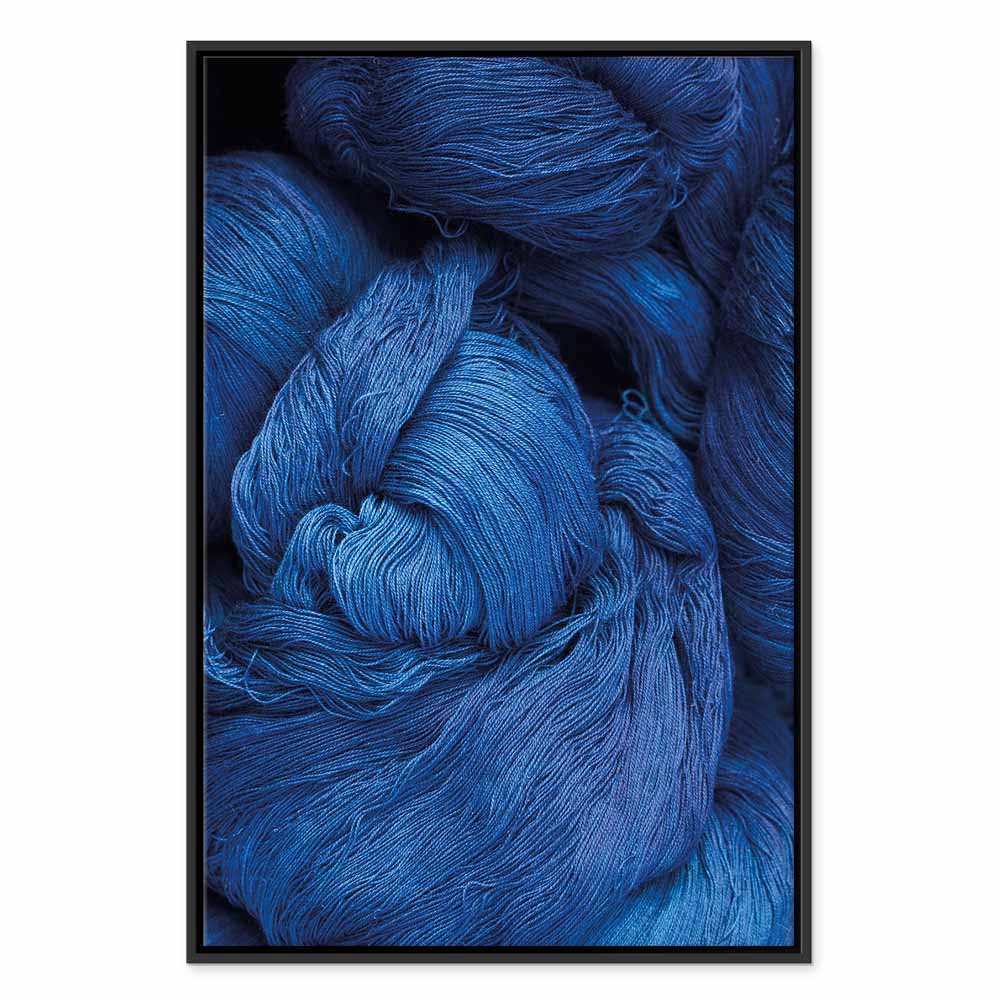 Blue Worsted Abstract Pattern Canvas Print