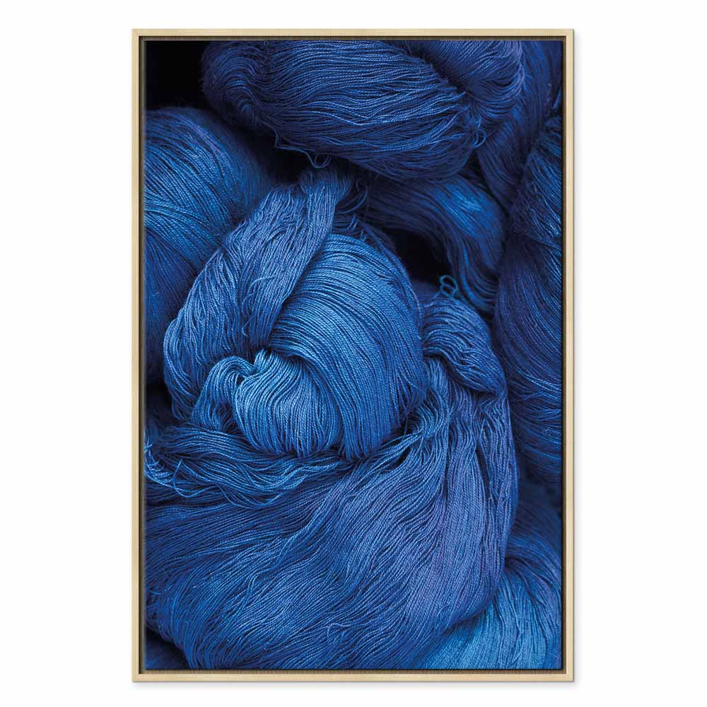 Blue Worsted Abstract Pattern Canvas Print