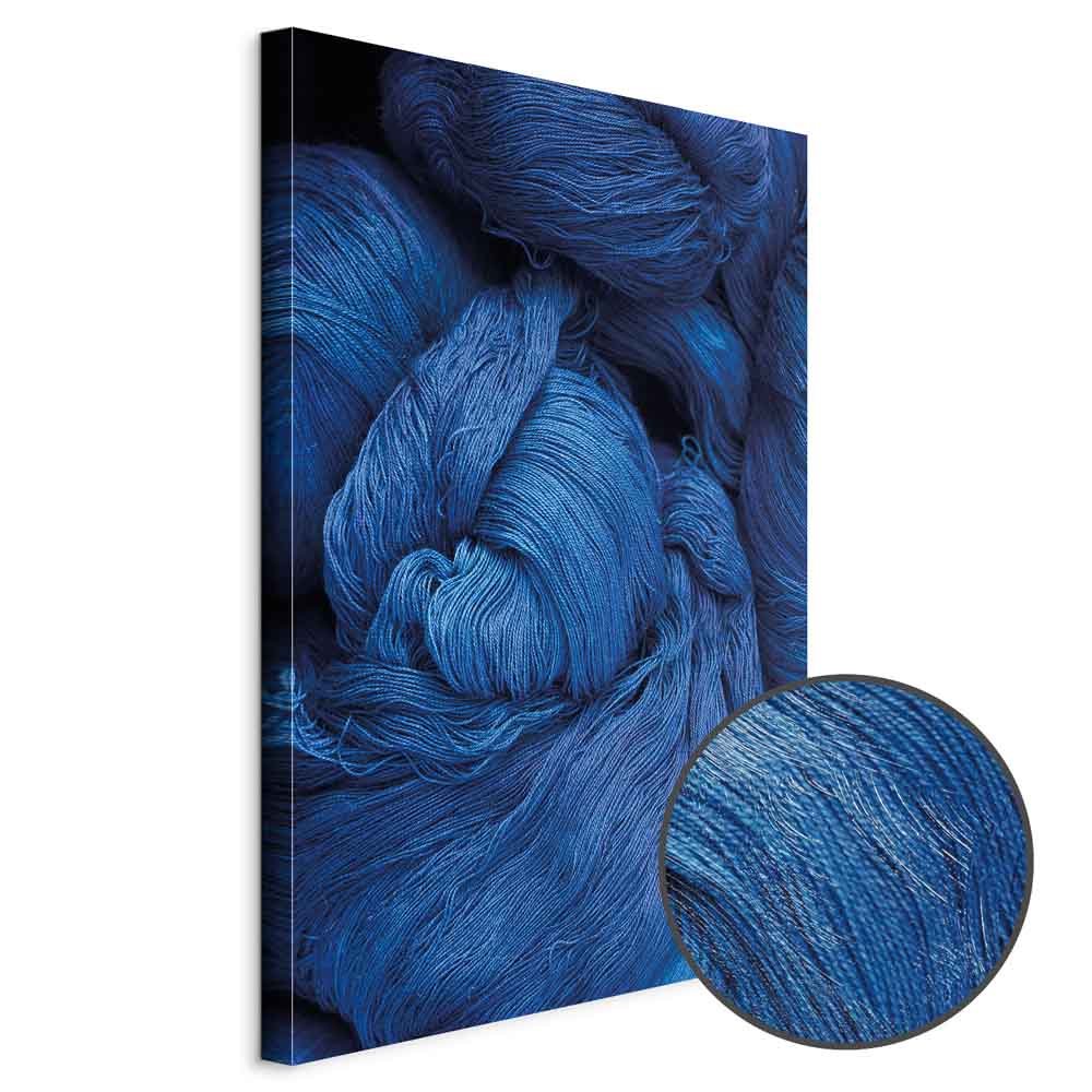 Blue Worsted Abstract Pattern Canvas Print