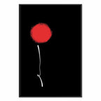 Minimalist Black Flower Modern Canvas Print