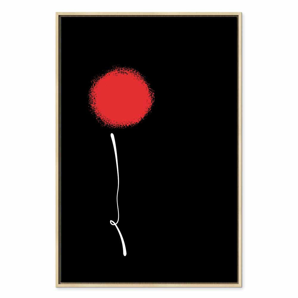 Minimalist Black Flower Modern Canvas Print
