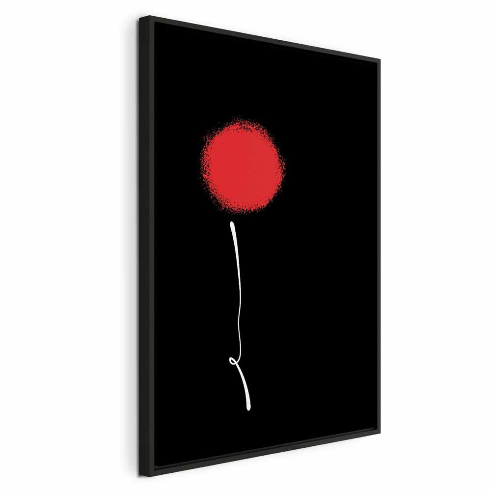 Minimalist Black Flower Modern Canvas Print