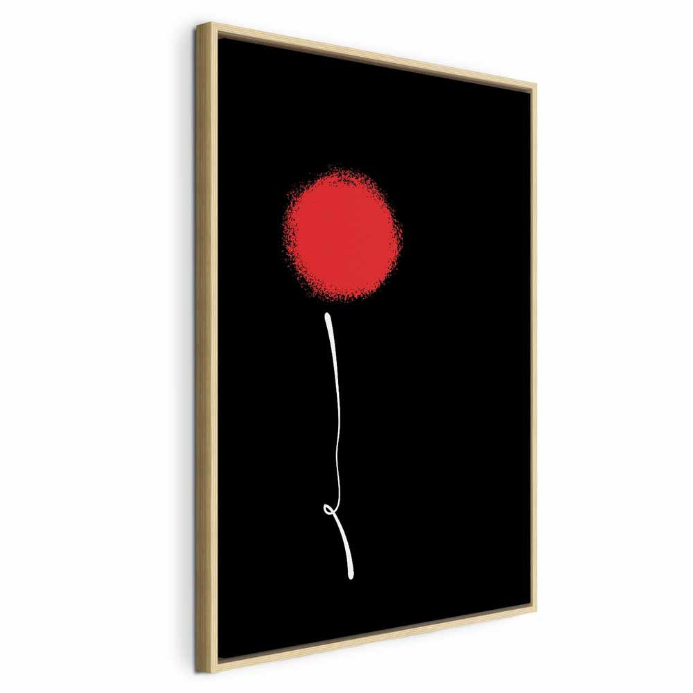 Minimalist Black Flower Modern Canvas Print
