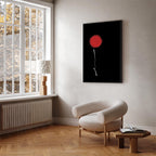 Minimalist Black Flower Modern Canvas Print