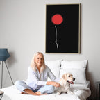 Minimalist Black Flower Modern Canvas Print