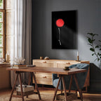 Minimalist Black Flower Modern Canvas Print