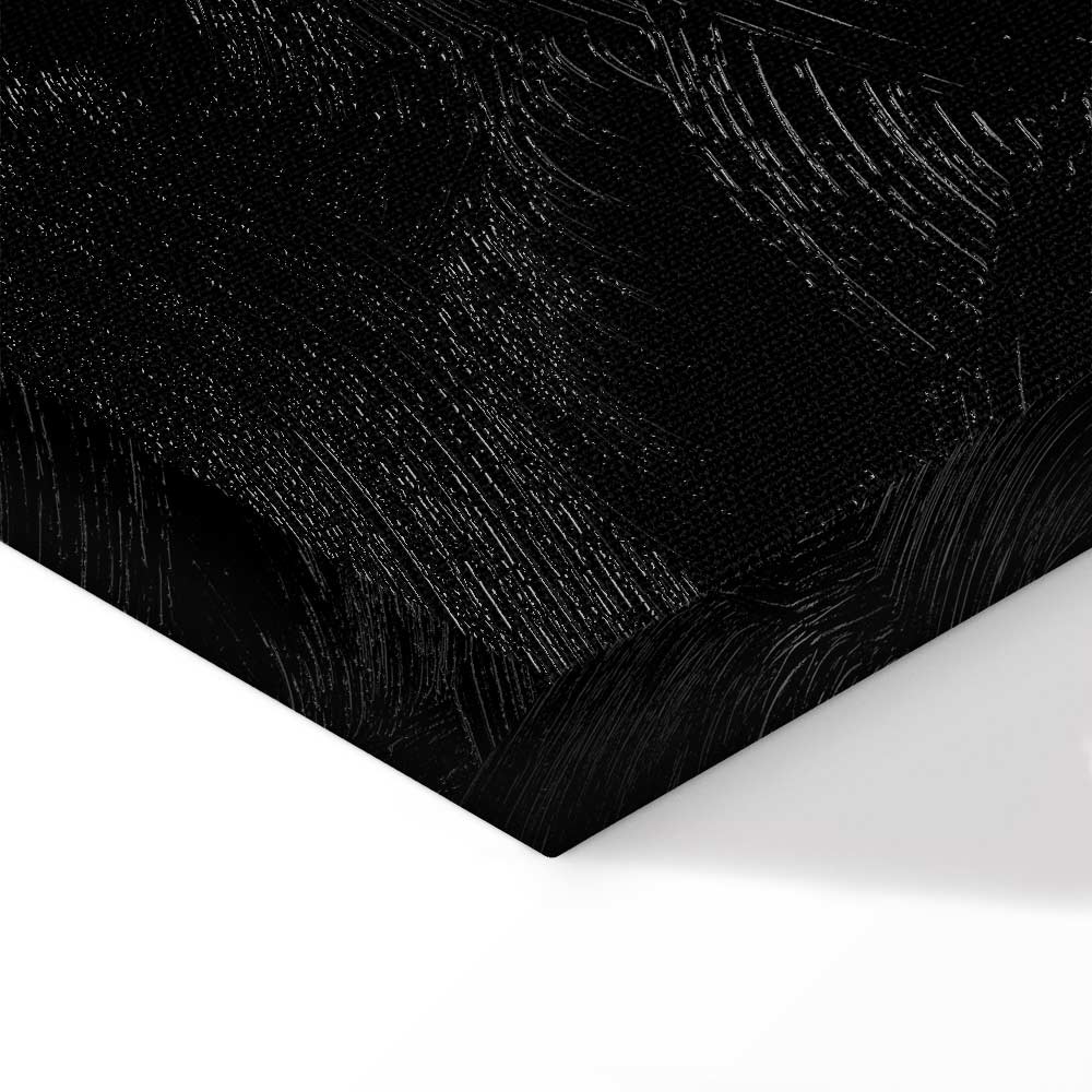 Minimalist Black Flower Modern Canvas Print