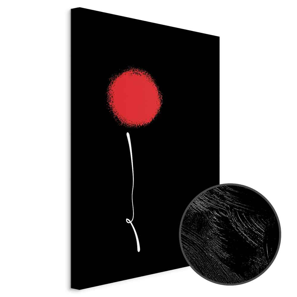 Minimalist Black Flower Modern Canvas Print
