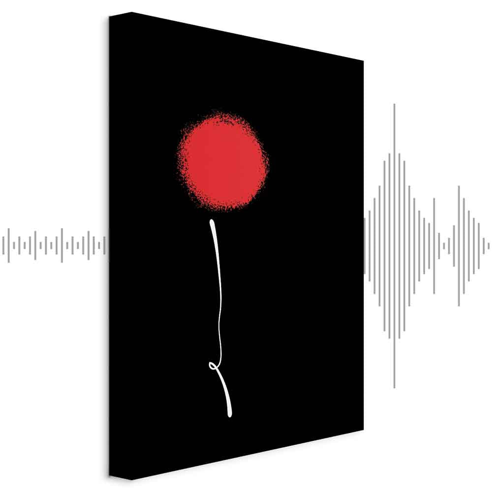 Minimalist Black Flower Modern Canvas Print