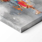 Abstract Grey Textured Wide Canvas Print