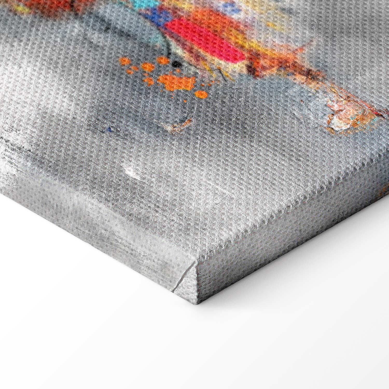 Abstract Grey Textured Wide Canvas Print