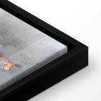 Abstract Grey Textured Wide Canvas Print