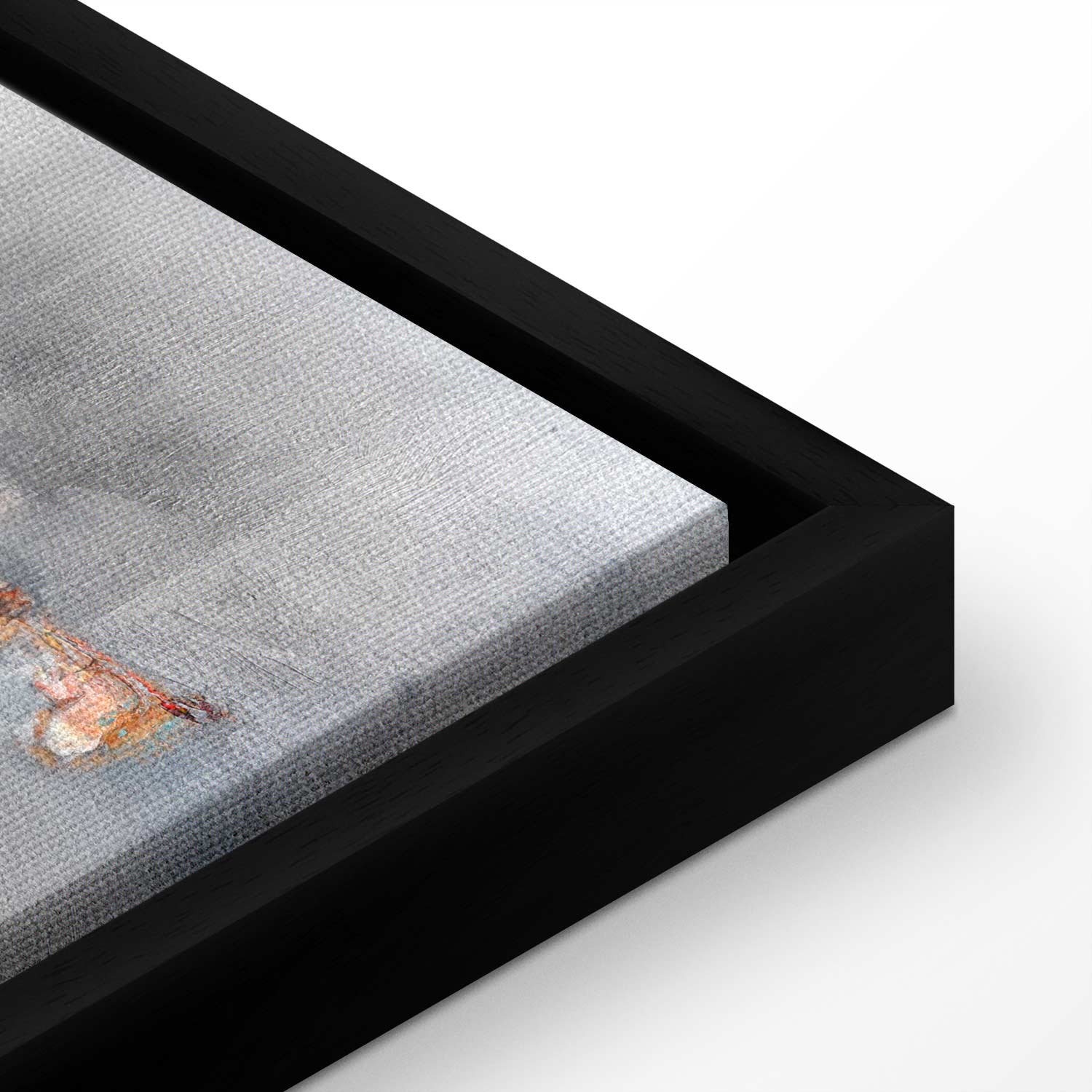 Abstract Grey Textured Wide Canvas Print