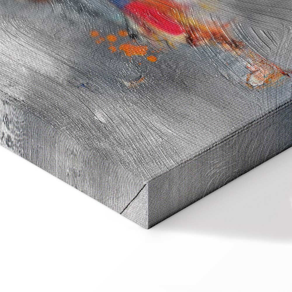 Abstract Grey Textured Wide Canvas Print