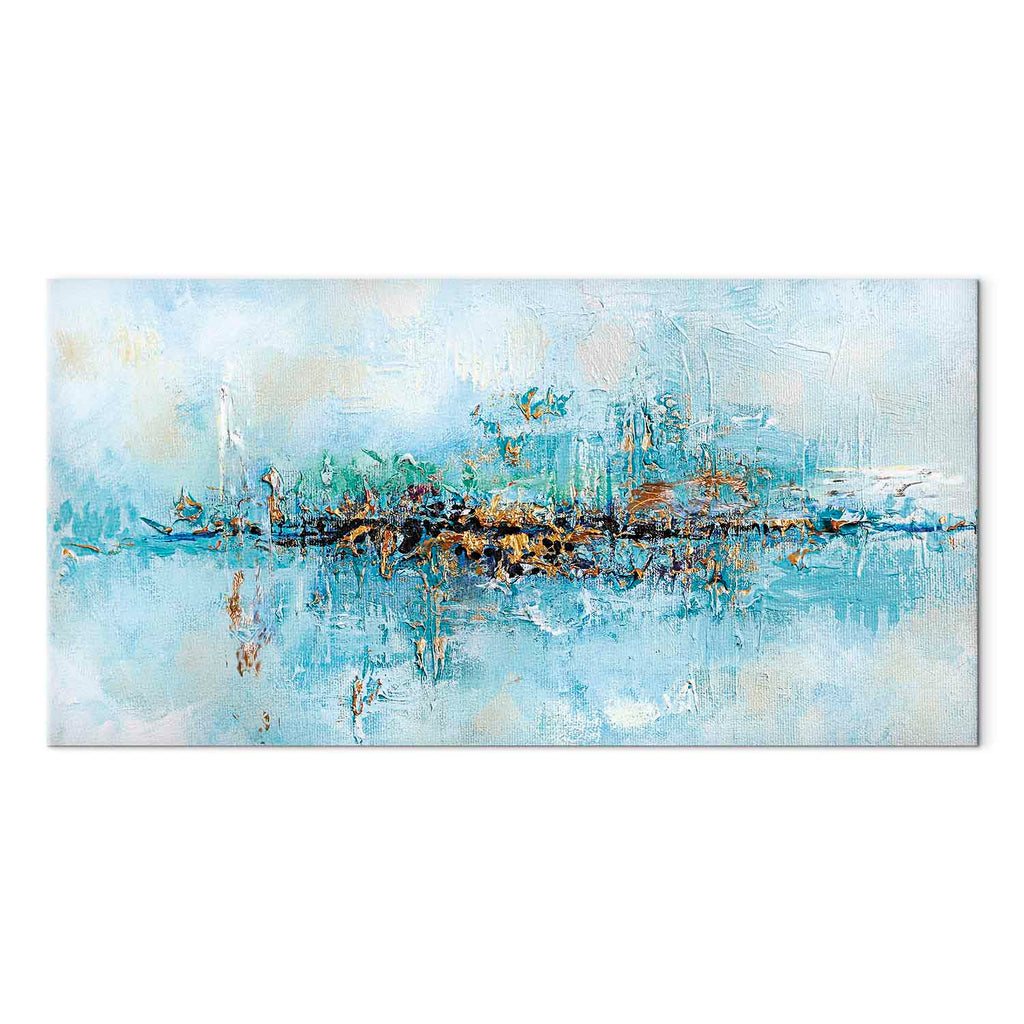 Abstract Blue Lagoon Texture Canvas Print