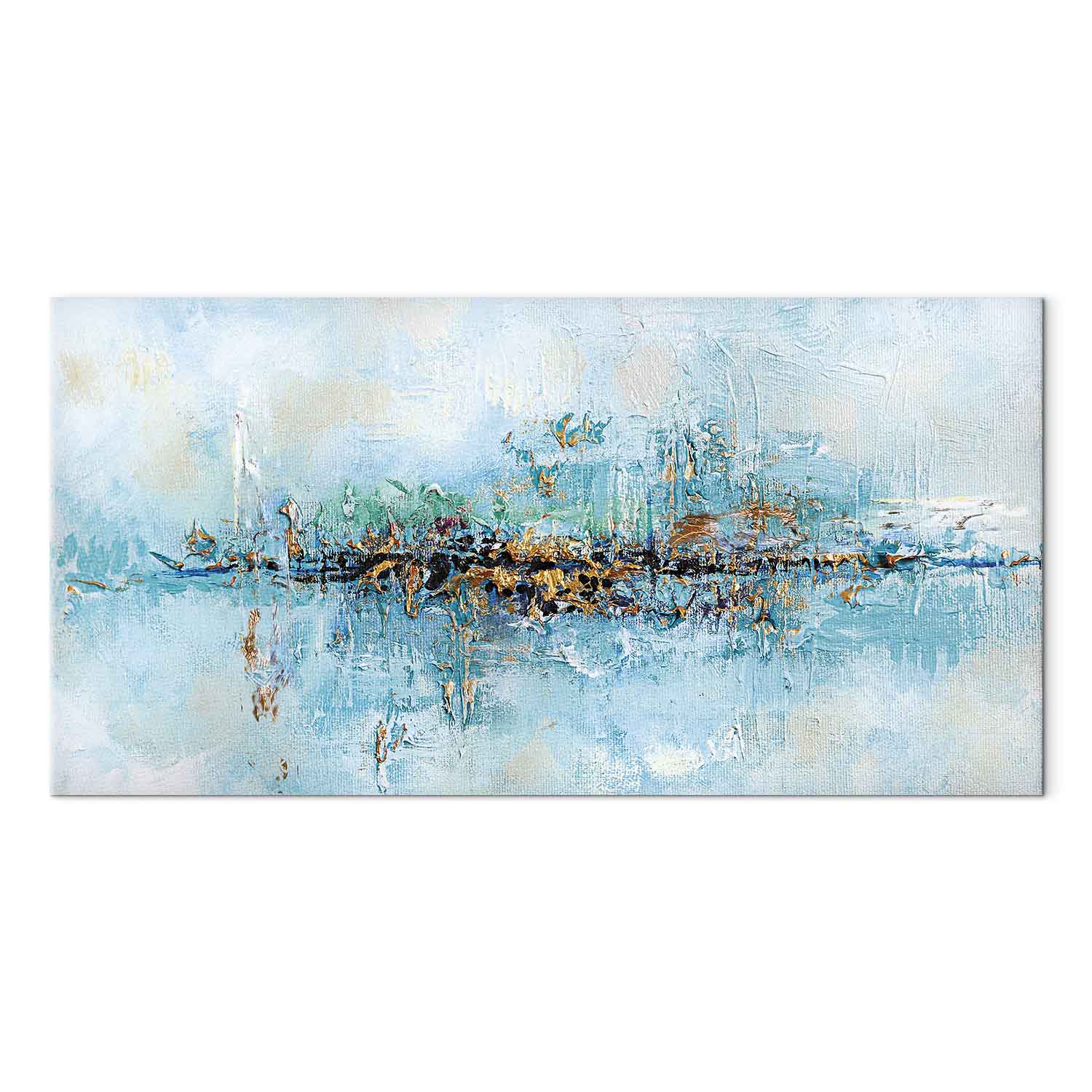 Abstract Blue Lagoon Texture Canvas Print