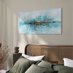 Abstract Blue Lagoon Texture Canvas Print