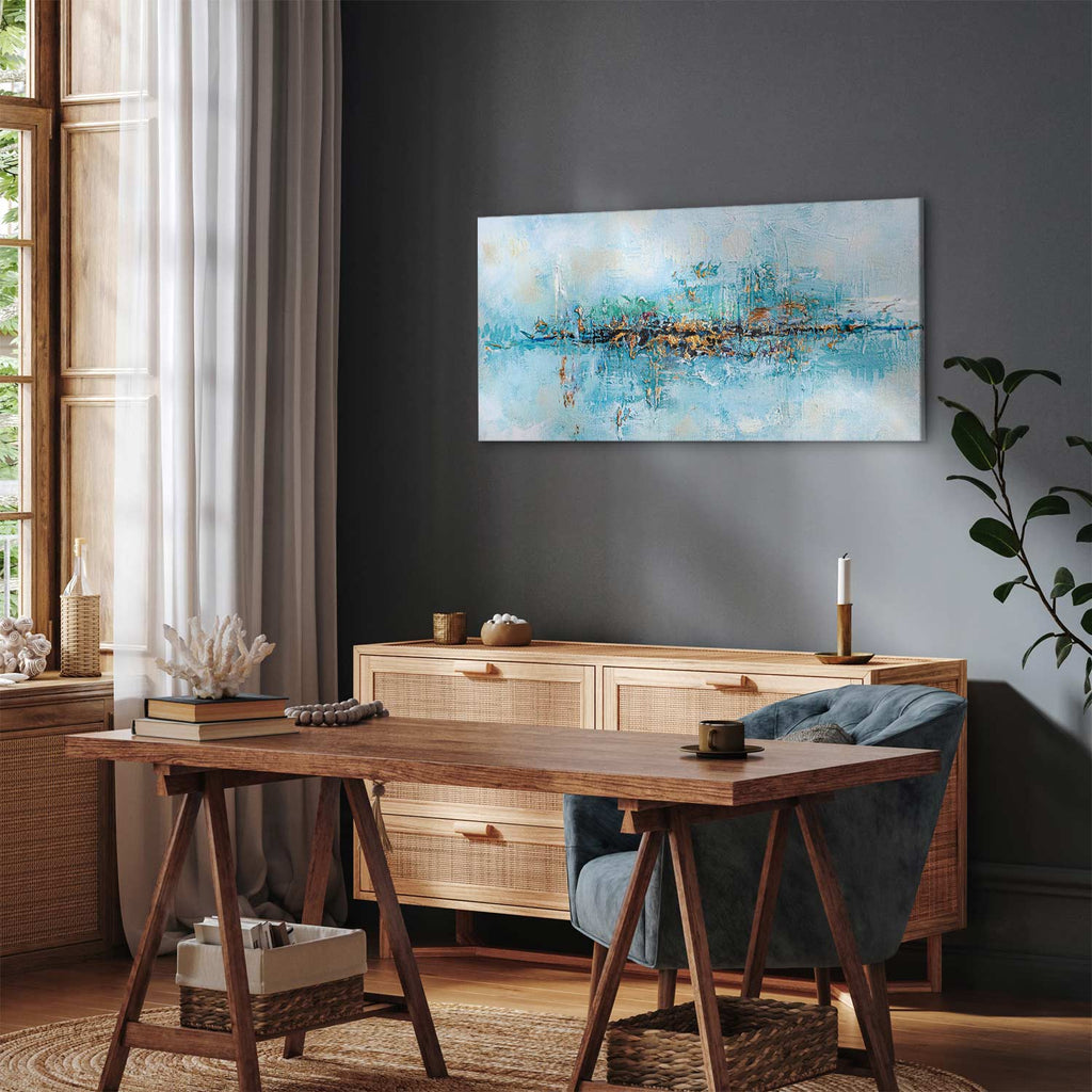 Abstract Blue Lagoon Texture Canvas Print