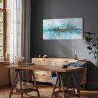 Abstract Blue Lagoon Texture Canvas Print