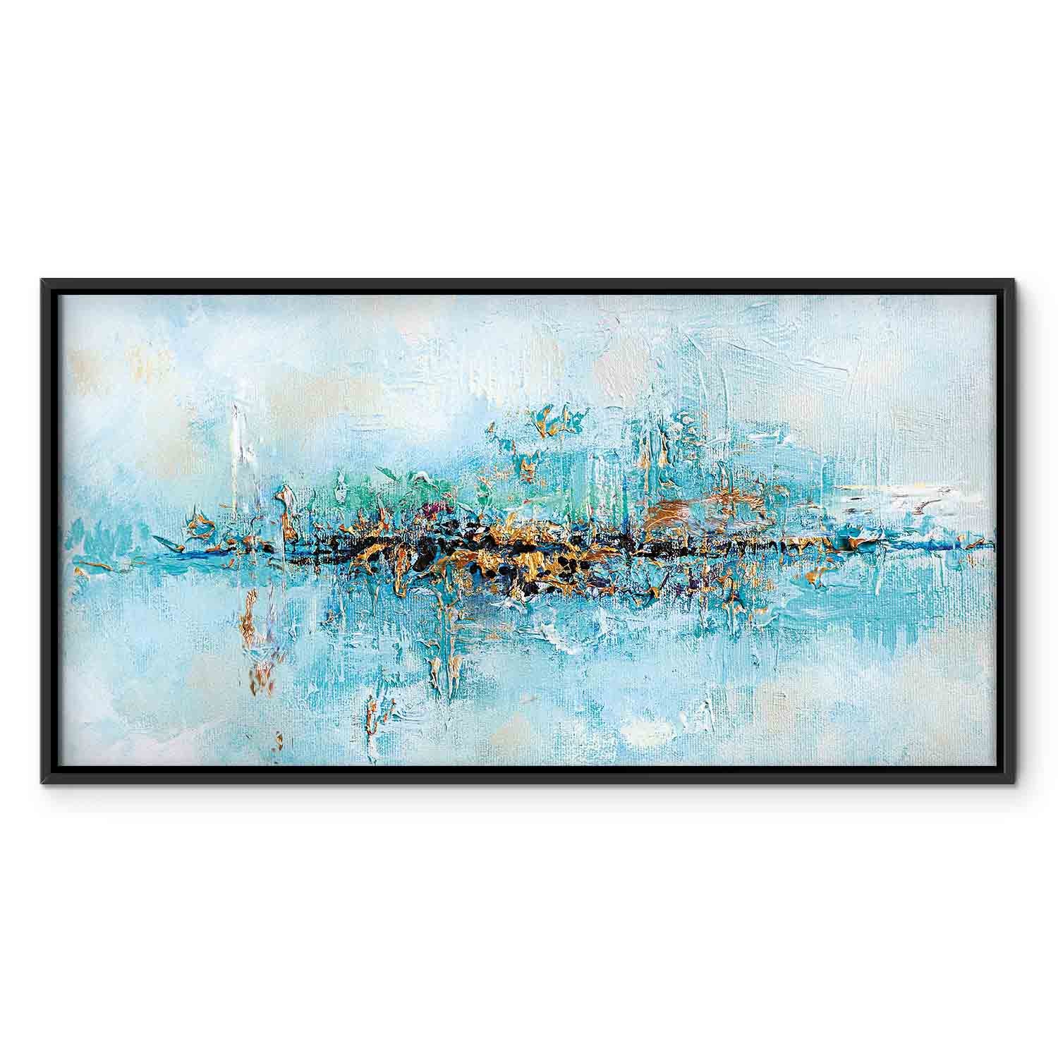 Abstract Blue Lagoon Texture Canvas Print