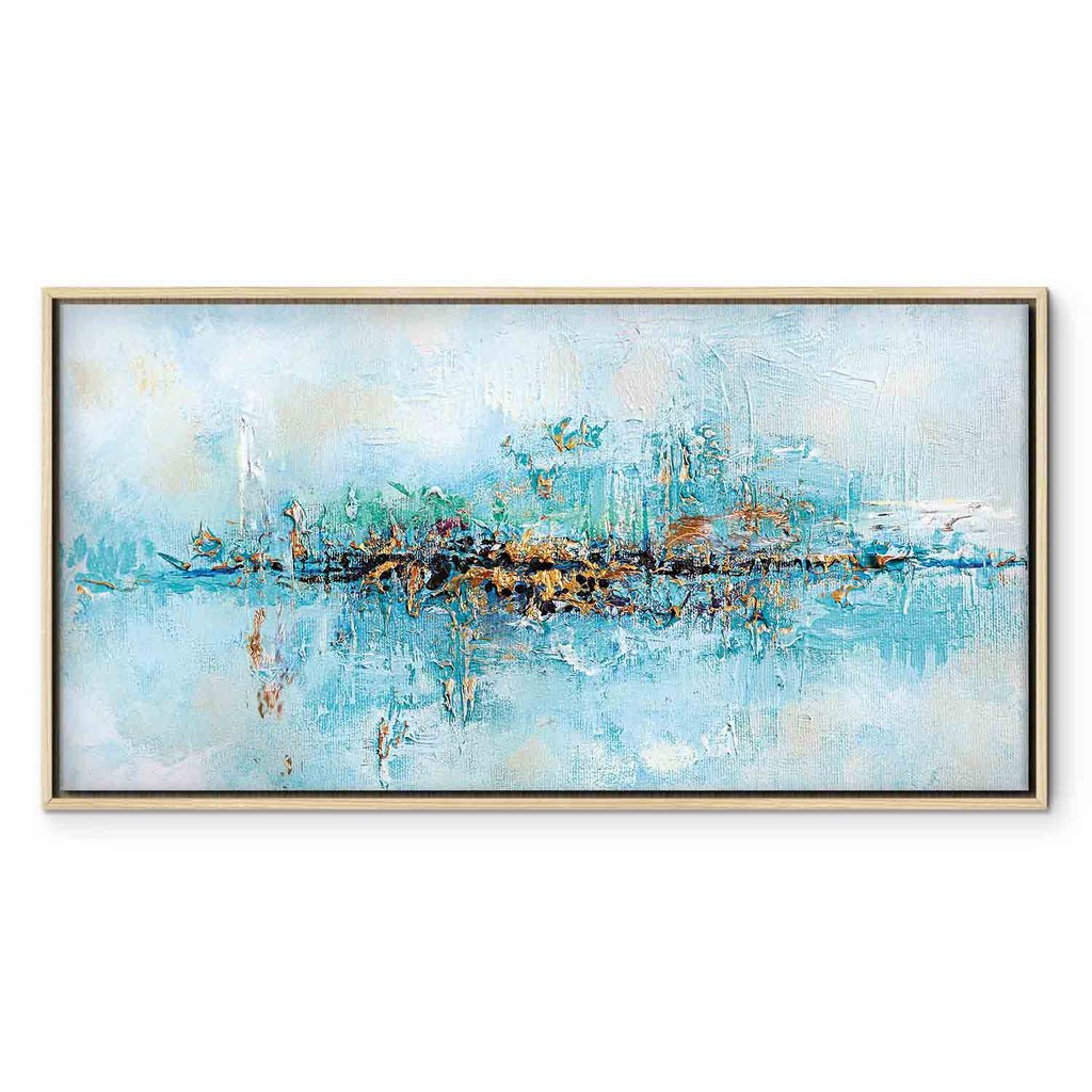 Abstract Blue Lagoon Texture Canvas Print