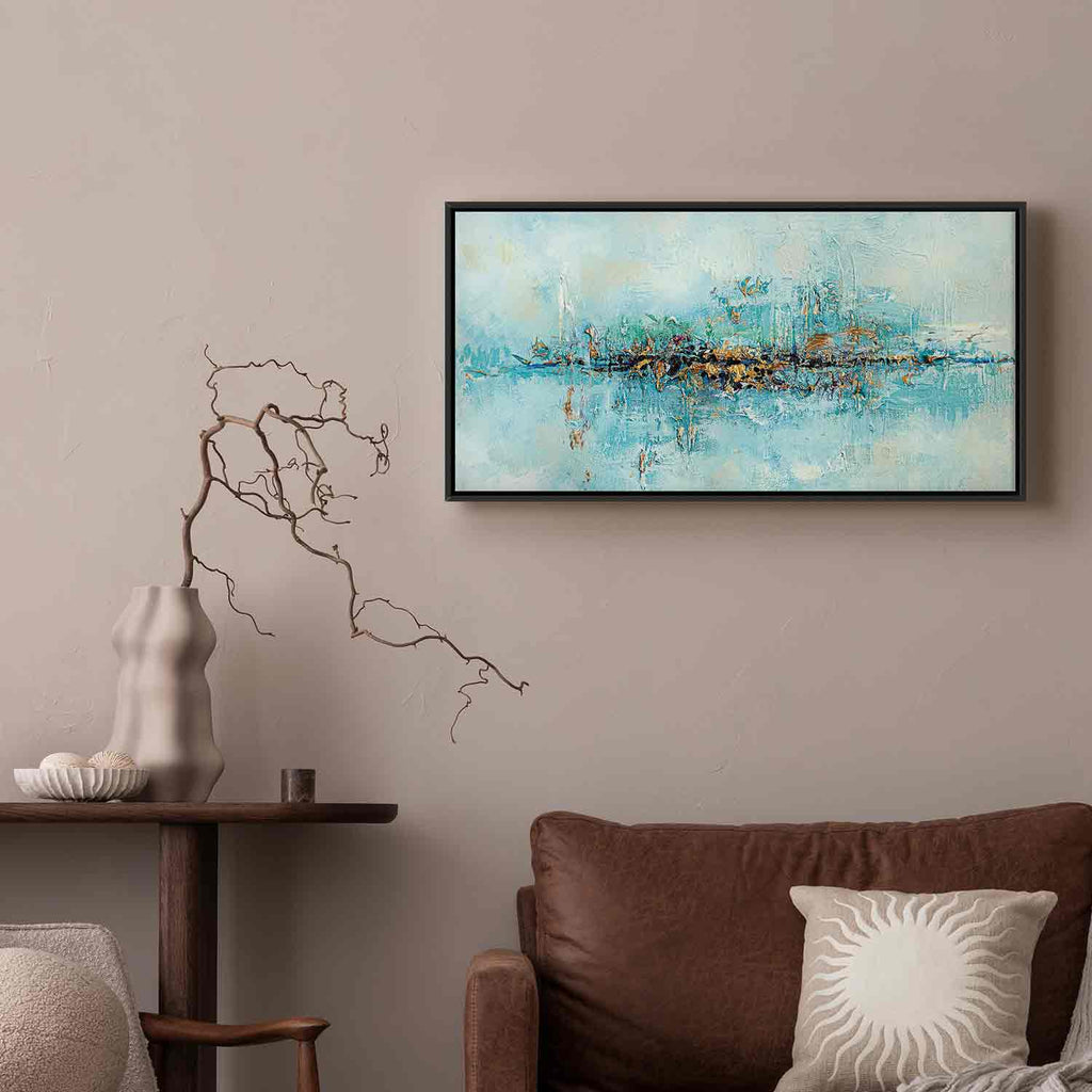 Abstract Blue Lagoon Texture Canvas Print