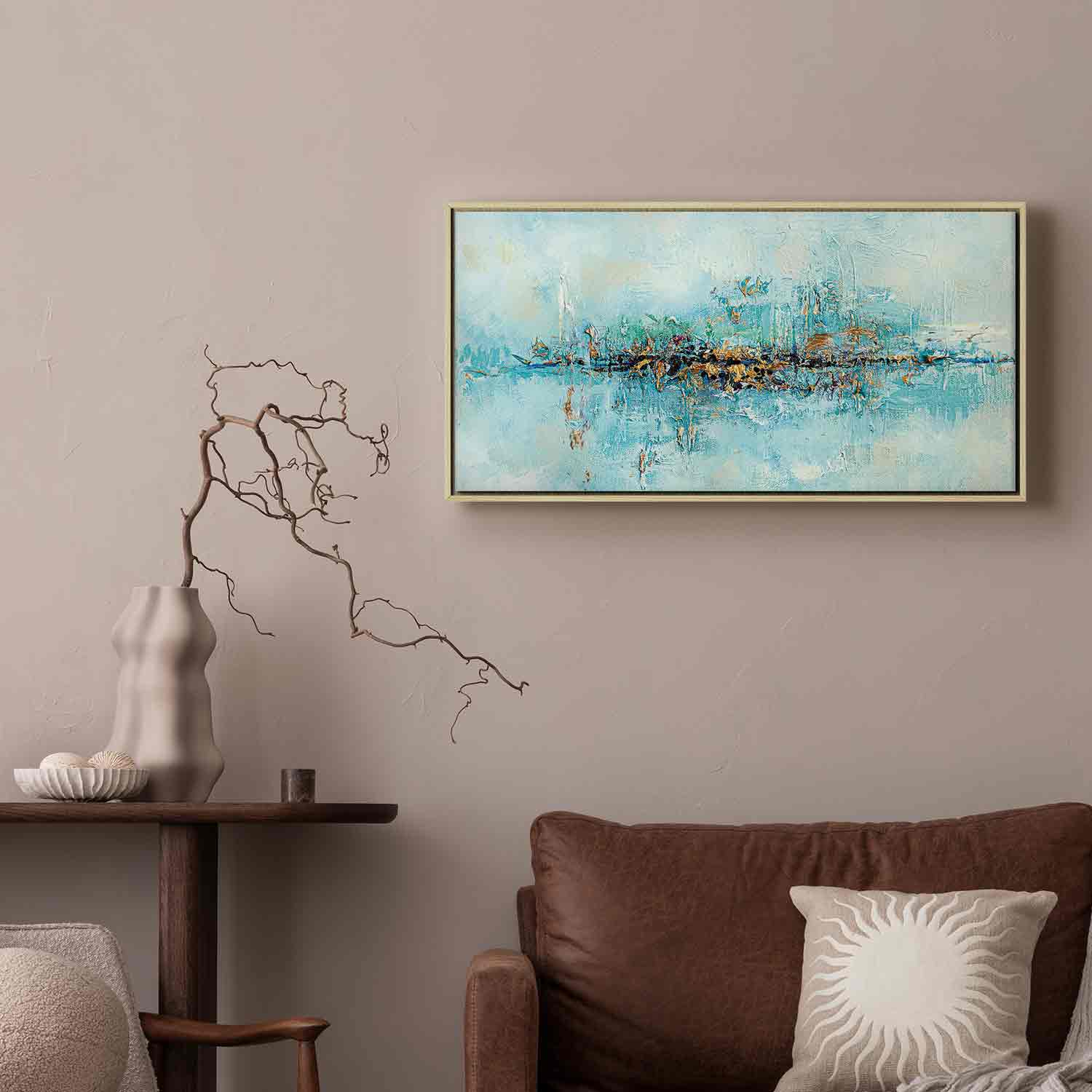 Abstract Blue Lagoon Texture Canvas Print
