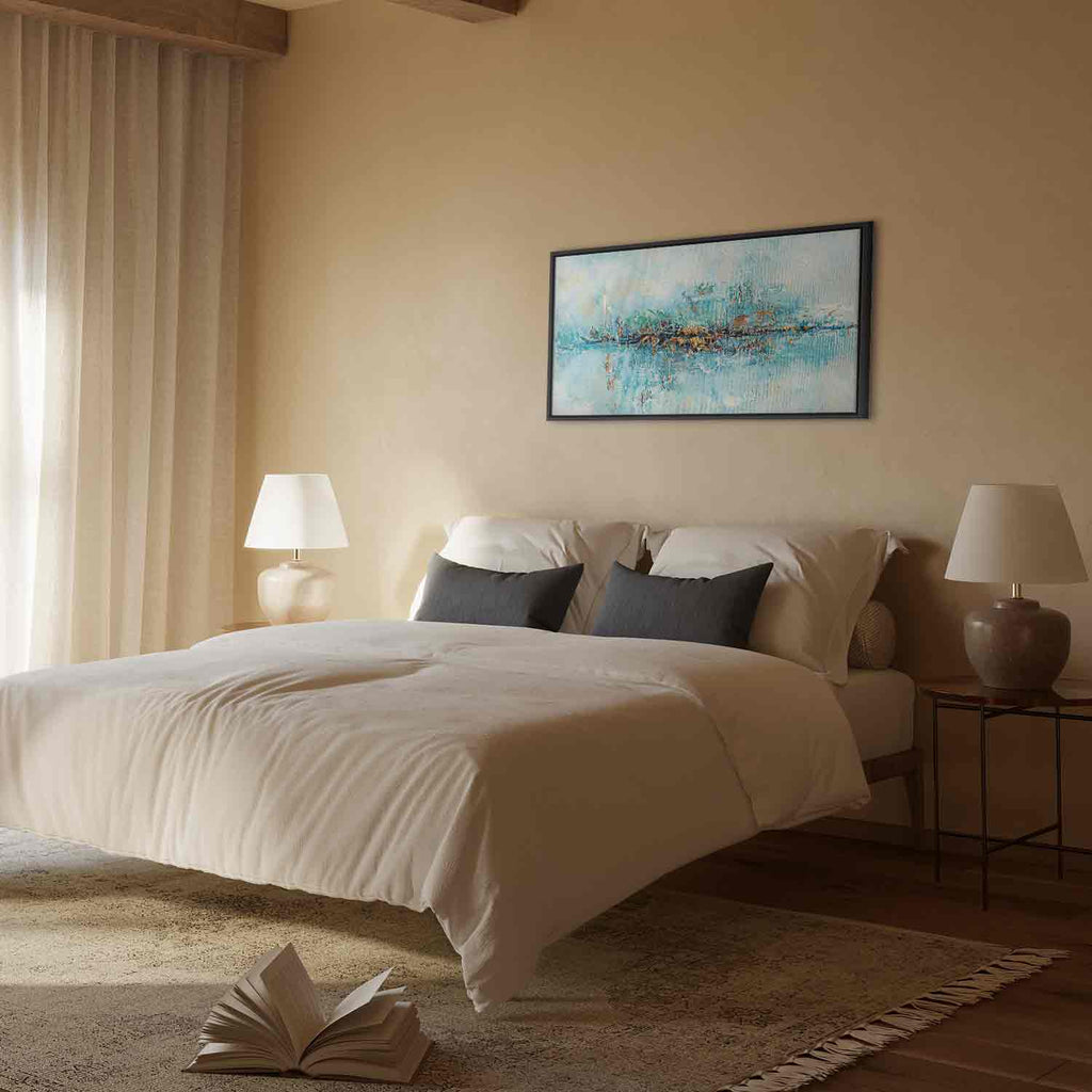 Abstract Blue Lagoon Texture Canvas Print