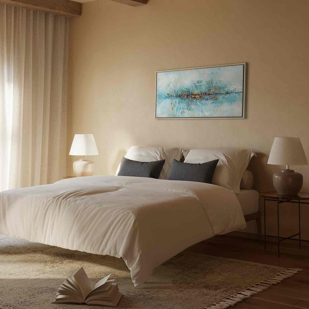 Abstract Blue Lagoon Texture Canvas Print