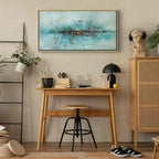 Abstract Blue Lagoon Texture Canvas Print