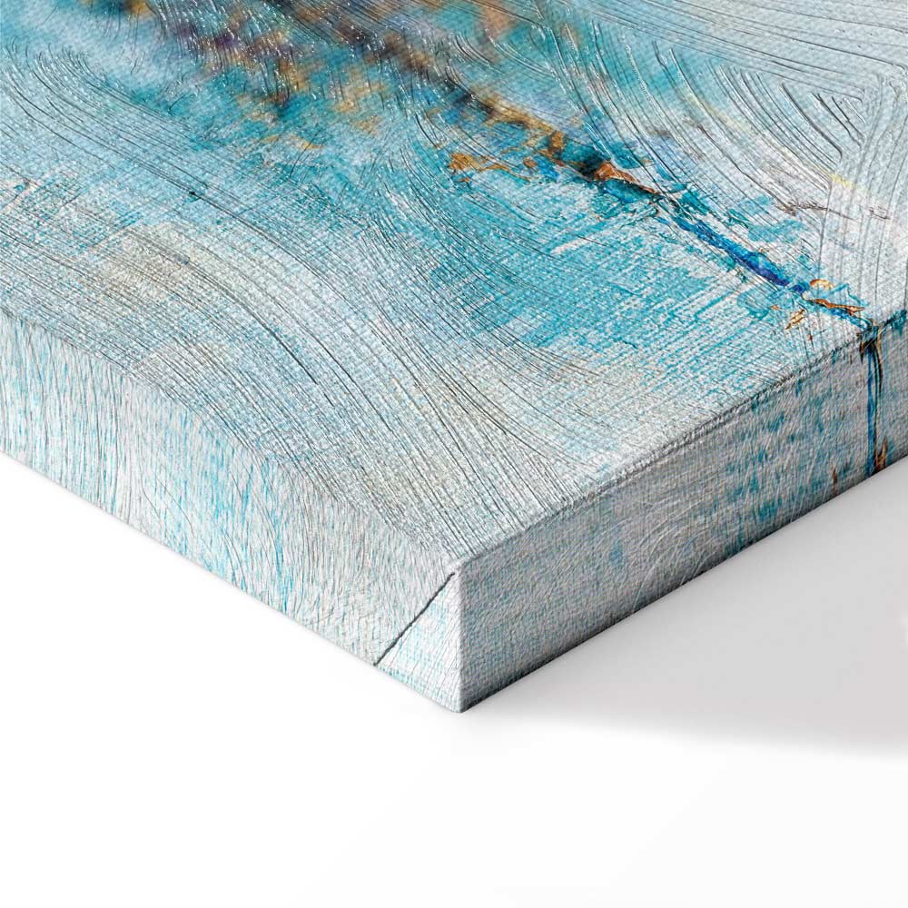 Abstract Blue Lagoon Texture Canvas Print